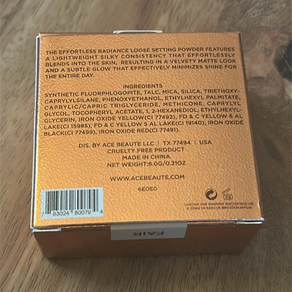 NEW Ace Beautē | Loose Setting Powder - FAIR - NEW IN BOX